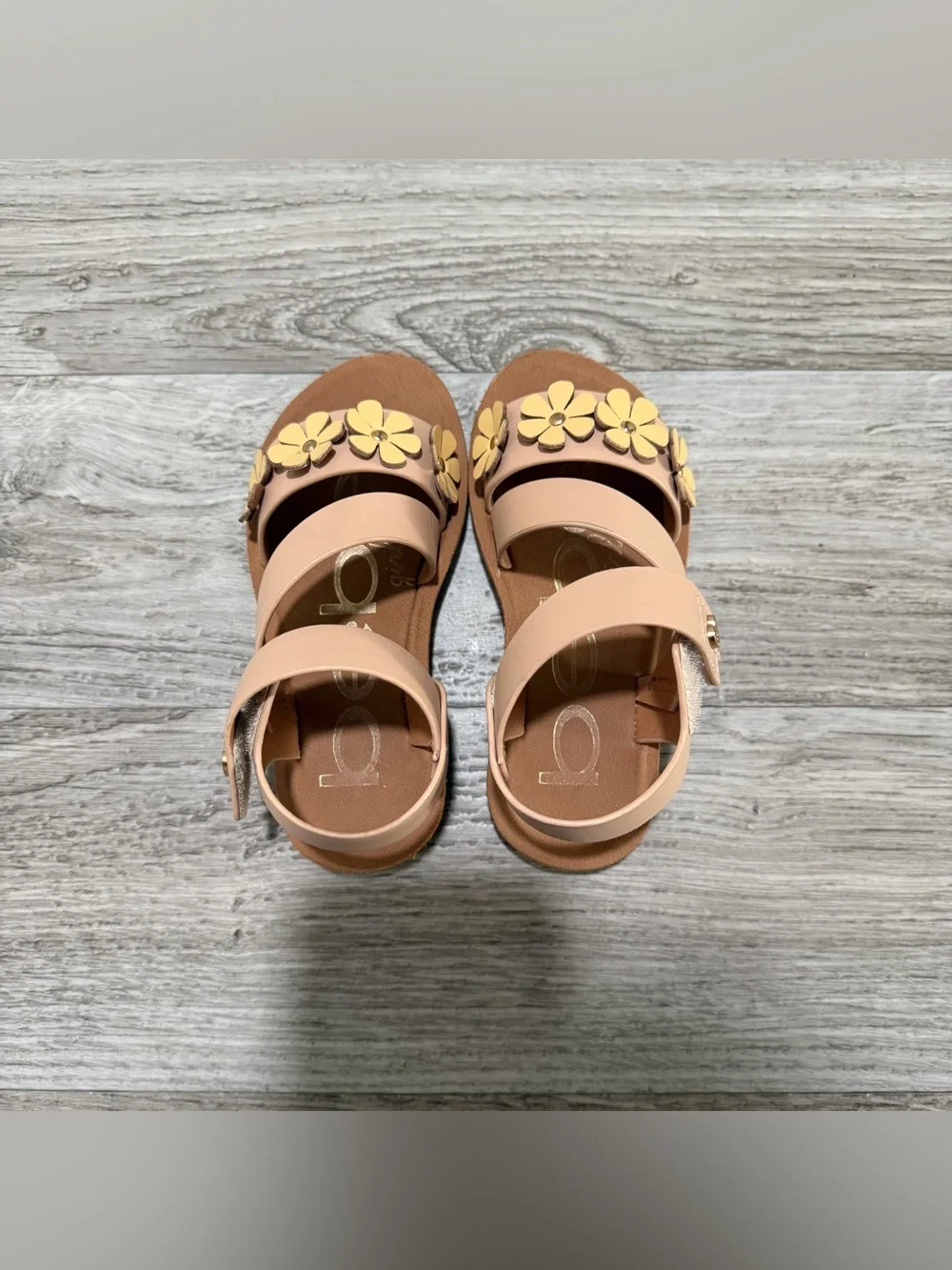 Bebe Toddler Girls Beige Floral Strap Sandal Size 7